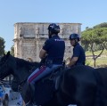 Police near Italian Monuments in Rome