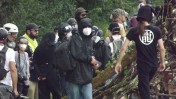 Manifestation contre l' A69 5 juillet 2025 dans le Tarn chateau de Scopont